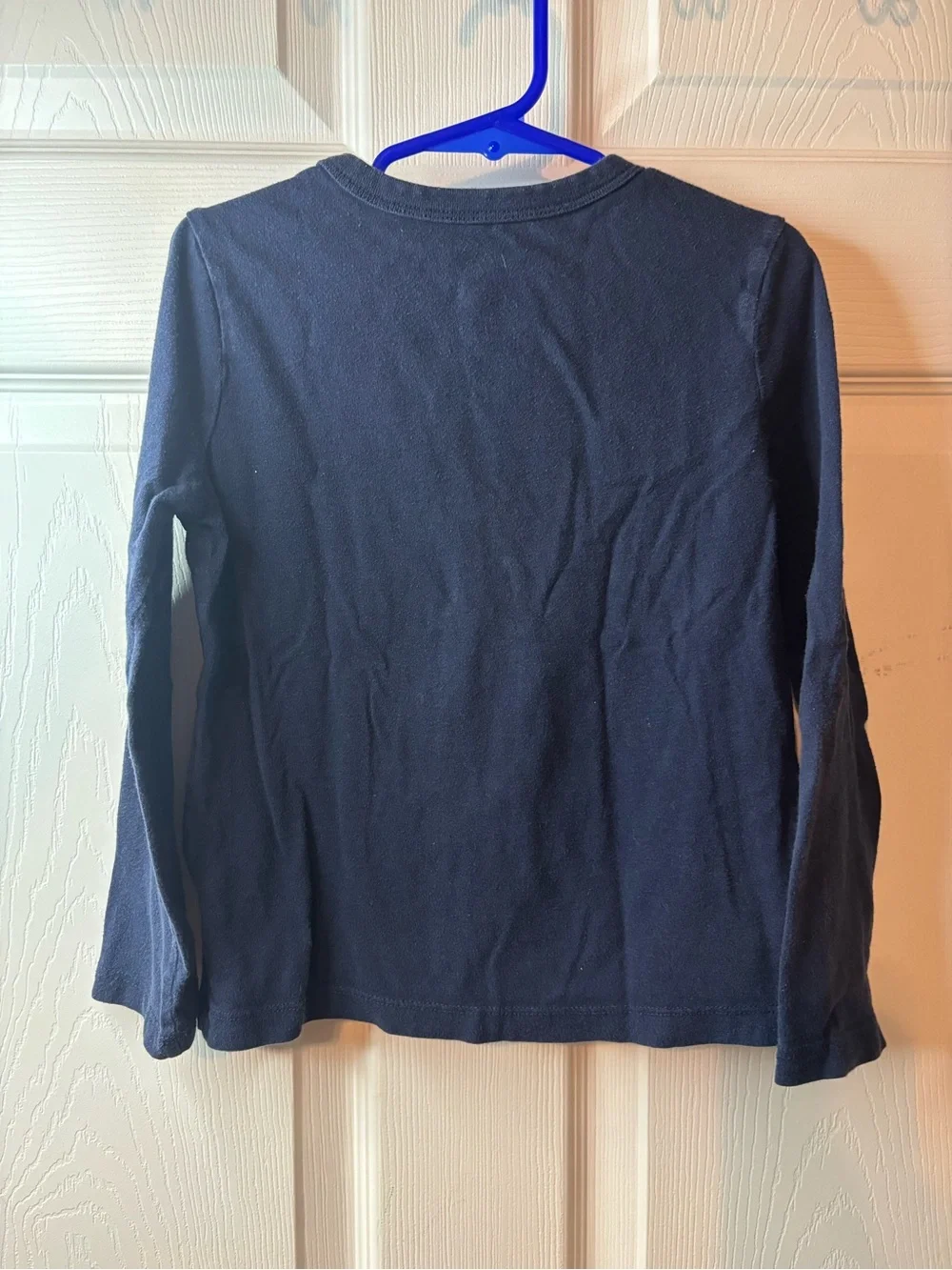 GAP Navy Long-Sleeve Tee with Retro Santa Graphic